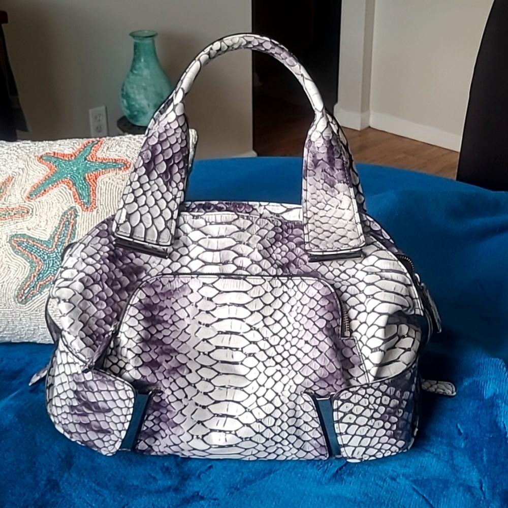 Kooba Snakeskin Satchel Handbag